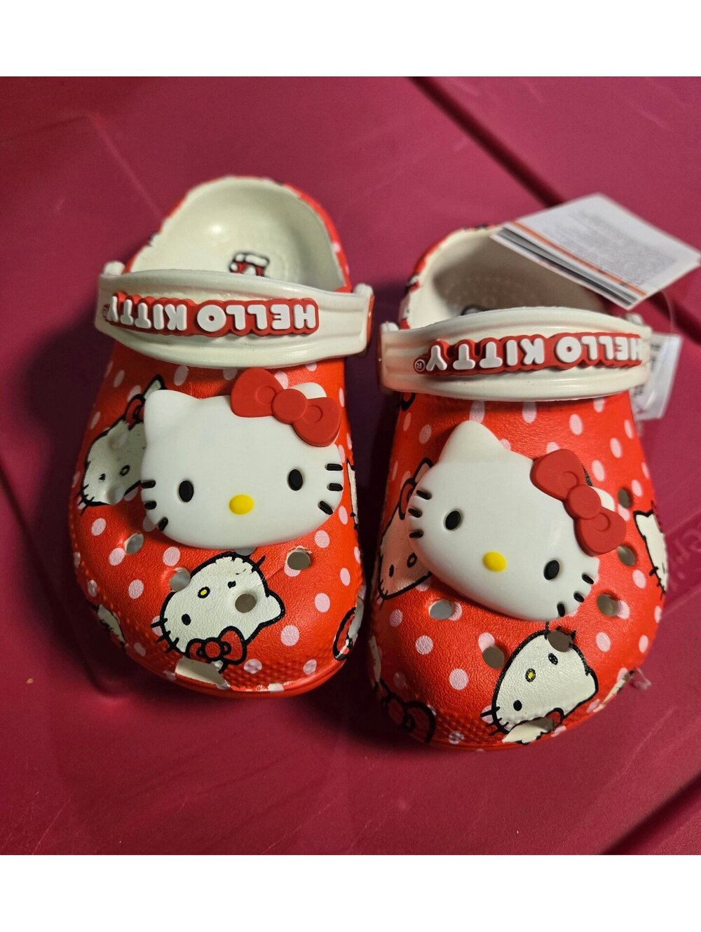 Size 8c hello kitty crocs girls crocs